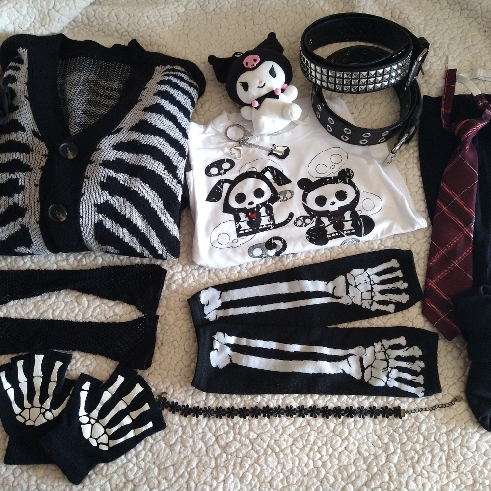 Skeleton / Rocker Emo Clothing XS and Accessories